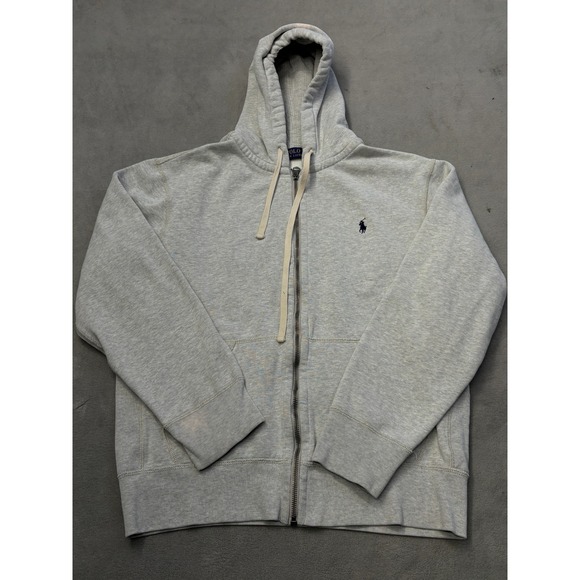 Polo Ralph Lauren Other - Polo Ralph Lauren Gray Full Zip Hoodie Sweatshirt Mens Size M Pony Logo